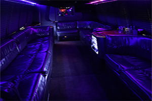 Inside of limo